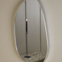 Venture Home - Miroir organique en aluminium 30x55cm - Chrome - Borgholm - Verre - Style Contemporain