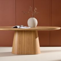 Venture Home - Table à manger 8 personnes ovale en bois - Bois clair - Stjarno - Bois - Style Contemporain
