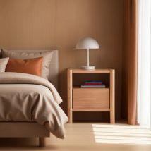 Table de chevet 1 tiroir en bois - Bois clair - Verade - Bois - Drawer - Style Contemporain,Scandinave