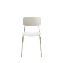 Lot de 4 chaises en plastique et métal - Beige - Elin - Plastique - Style Scandinave