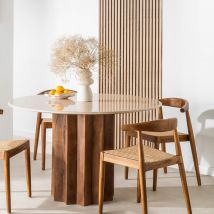 House Nordic - Lot de 2 panneaux en tasseaux de bois - Bois clair - ACOUSTIC - Bois - Style Contemporain