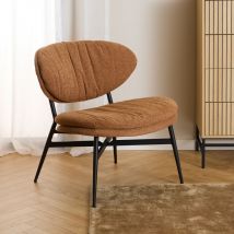 Fauteuil lounge en tissu et métal - Rouille - Nubo - - Drawer - Style Contemporain