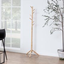 Porte-manteaux en bois H176cm - Bois clair - Hooky - Bois - Style Classique