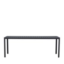 Venture Home - Table à manger de jardin 8 personnes en aluminium - Noir - Giardini - Métal - Style Contemporain
