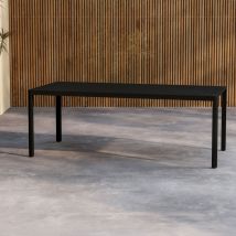 Venture Home - Table à manger de jardin 8 personnes en aluminium - Noir - Giardini - Métal - Style Contemporain