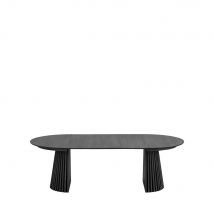 House Nordic - Table à manger extensible 4 à 10 personnes 120-240x120cm en bois - Noir - Osaka - Bois - Style Scandinave
