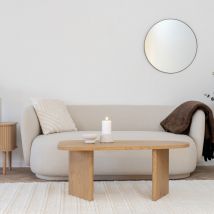House Nordic - Table basse organique en bois 100x50cm - Bois clair - Melo - Bois - Style Scandinave