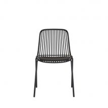 House Nordic - Lot de 4 chaises de jardin en plastique - Noir - Branson - Plastique - Style Contemporain