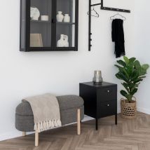 House Nordic - Plaid en coton mélangé 130x180cm - Beige - Bursa - Fibres naturelles - Style Scandinave