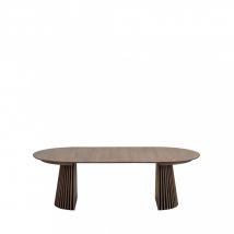 House Nordic - Table à manger extensible 4 à 10 personnes 120-240x120cm en bois - Bois foncé - Osaka - Bois - Style Scandinave