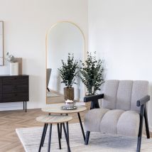 House Nordic - Miroir arc en aluminium 90x180cm - Laiton - Madrid - Verre - Style Classique