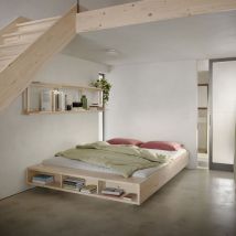 Karup Design - Lit avec rangement en bois 180x200cm - Bois clair - Merge - Bois - Style Contemporain