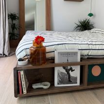 Karup Design - Lit en bois 140x200cm - Bois foncé - Ziggy - Bois - Style Contemporain