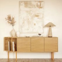 Woodman - Buffet 3 portes en bois L189cm - Bois clair - Shift - Bois - Style Contemporain