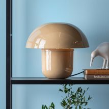 Leitmotiv - Lampe à poser champignon en métal - Marron - FATMUSHROOM - Métal - Style Vintage