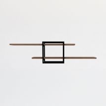 Étagère murale en bois et métal L120cm - Bois clair - Moa - Bois - Style Industriel