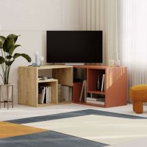 Meuble TV modulable en bois L145cm - Terracotta - Flex - Bois - Style Contemporain