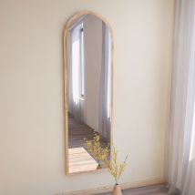 Miroir sur pieds en bois 50x160cm - Bois clair - Emri - Bois - Style Contemporain