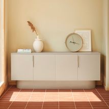 Teulat - Buffet 4 portes en bois L200 cm - Sable - TOTEM - Bois - Style Contemporain
