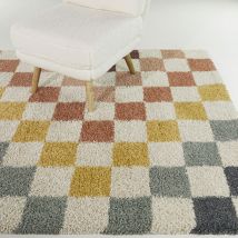 Tapis damiers - 120x170cm - Cassie - Drawer - Style Contemporain