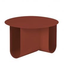 Table basse ronde en métal ø60cm - Bordeaux - Blum - Métal - Drawer - Style Contemporain