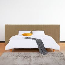 Tête de lit en tissu chenille L280 cm - Taupe - SINTRA - Drawer - Style Contemporain