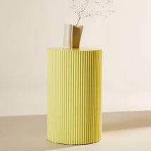 Venture Home - Table d'appoint ronde en bois ø30,5cm - Jaune - Lenox - Bois - Style Contemporain