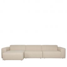 Zuiver - Canapé d'angle gauche 4 places en tissu - Beige - Milka - - Style Contemporain