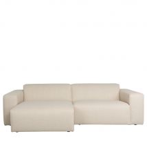 Zuiver - Canapé d'angle gauche 3 places en tissu - Beige - Milka - - Style Contemporain