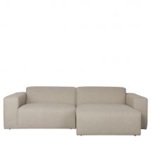 Zuiver - Canapé d'angle droit 3 places en tissu - Taupe - Milka - - Style Contemporain