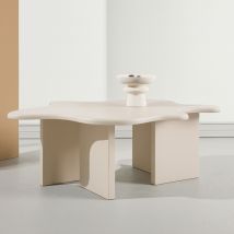 Vind - Table basse organique en bois - Beige - Flower - Bois - Style Contemporain