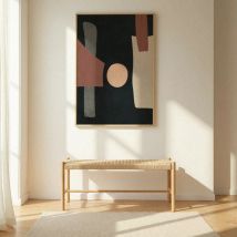 Banc en corde tressée et bois L90cm - Bois clair - Victor - Bois - Drawer - Style Bohème