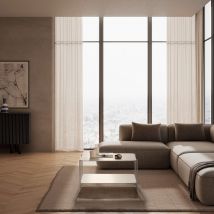 Table basse en métal à double plateau - Beige - Judith - Métal - Drawer - Style Contemporain