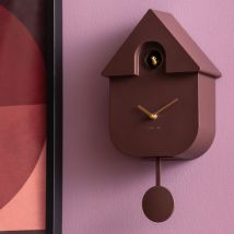 Karlsson - Horloge murale en métal avec coucou - Marron foncé - Modern cuckoo oro - Plastique - Style Contemporain