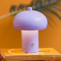 Leitmotiv - Lampe à poser champignon en métal - Violet - Retro Seta - Métal - Style Contemporain