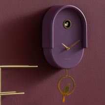 Karlsson - Horloge murale en métal avec coucou - Violet - Tweet - Plastique - Style Contemporain
