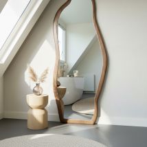 By-Boo - Miroir en material_glass 72 cmx180 cm - Bois clair - LABAN - Bois - Style Bohème