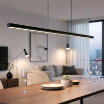 Suspension linéaire en aluminium L120cm - Noir - Lumae - Métal - Drawer - Style Contemporain