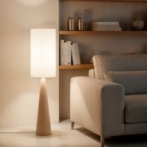 Lampadaire en métal et tissu H130cm - Beige - Axis - Métal - Drawer - Style Bohème