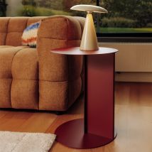 Table d'appoint en métal H50cm - Bordeaux - Jimy - Métal - Drawer - Style Contemporain