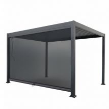 Store pour pergola bioclimatique 4m - Gris foncé - Tero - Métal - Drawer - Style Industriel