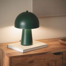 Lampe à poser champignon en métal - Vert - Sora - Métal - Drawer - Style Vintage