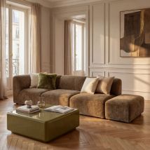 Angle réversible pour canapé modulable en velours côtelé - Bronze - Noor - Drawer - Style Contemporain,Bohème