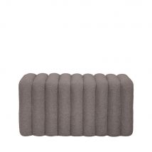 Banc rembourré en tissu bouclette L79cm - Taupe - Leto - Drawer - Style Bohème