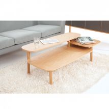 Woodman - Table basse en bois 3 plateaux - Bois clair - EICHBERG - Bois - Style Scandinave