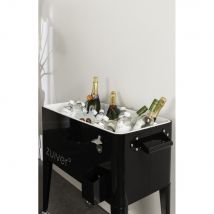 Zuiver - Glacière à roulettes métal - Noir - Be Cool - Métal - Style Contemporain