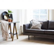 BePureHome - Canapé 3 places vintage en similicuir - Noir - BRONCO - - Style Vintage