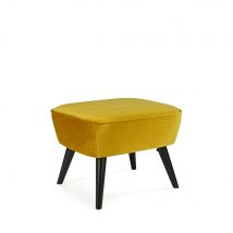 Woood - Repose-pieds en velours - Ocre - SARA - - Style Contemporain