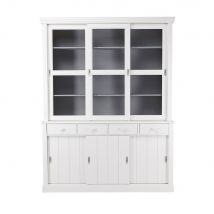 Woood - Vaisselier en pin 6 portes 4 tiroirs - Sjaak - Couleur - Blanc - Bois - Style Contemporain