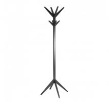 Woood - Porte-manteaux laqué - Noir - ELFY - Bois - Style Industriel